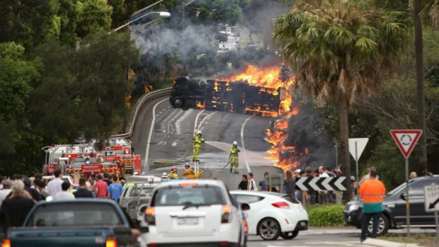 The scene of the Mona Vale crash. 