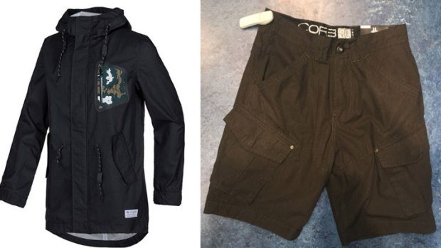 Cayleb Hough was wearing a black jacket and khaki shorts similar to these when he disappeared.
