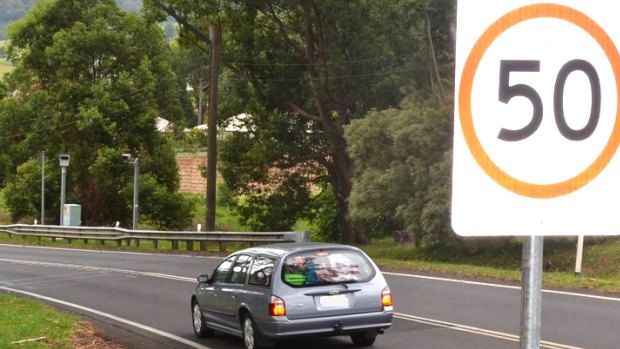 The million-dollar speed camera on the highway between Kangaroo Valley Road and Victoria Street at the southern entrance to Berry.