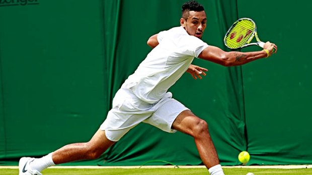 Nick Kyrgios mixed moments of brilliance with moments of petulance during his first-round victory over Radek Stepanek. 