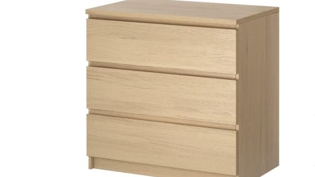 Ikea Malm drawers  as advertised in Australia.