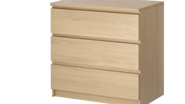 Ikea Malm drawers  as advertised in Australia.
