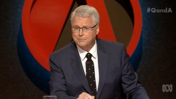 "I don't think the program should or ought to be involved in public controversy" ... Tony Jones, host of ABC's outspoken panel show <i>Q&A</i>.