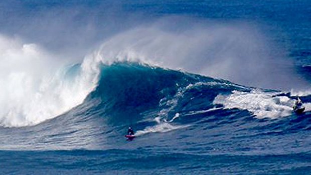 Tow-in surfing to ride the monster waves in WA's decade swells. 