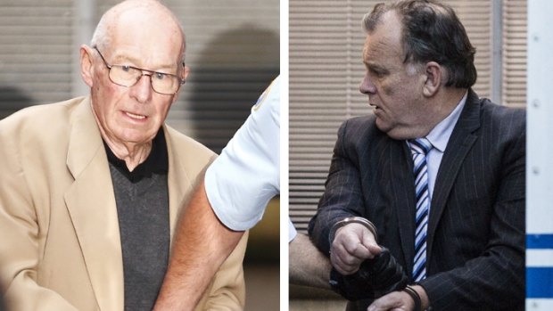 Roger Rogerson (left) and Glen McNamara during their trial for the murder of Jamie Gao during an "inept" drug rip-off.