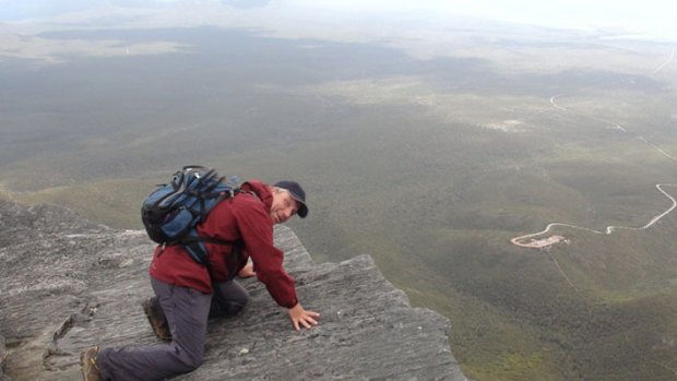 Roger Sparvell looks out at the impressive few atop of Bluff Knoll in the Stirling Range