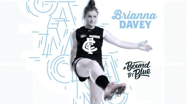 Bagged: Carlton sign former Matilda's goalkeeper Brianna Davey for their women's AFL team.