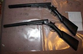 Two replica shotguns were found.