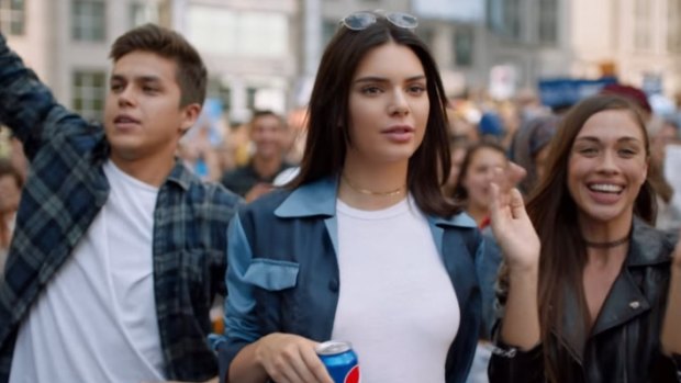 Kendall Jenner leads the resistance in the Pepsi ad. 