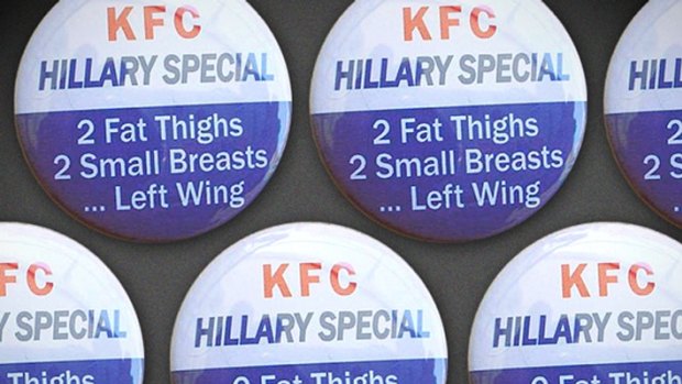 Sexist anti-Hillary merchandise. 