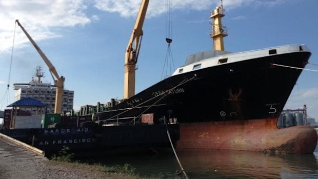 Thor's container ship stay in Jamaica in July. Credit: Once Upon a Saga/Facebook