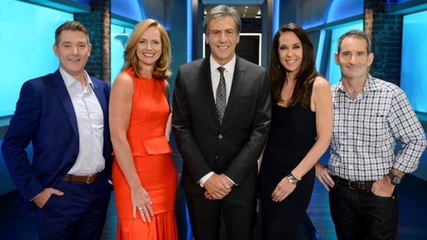 The new Shark Tank line-up: Dr Glen Richards, Naomi Simson, Andrew Banks, Janine Allis and Steve Baxter.