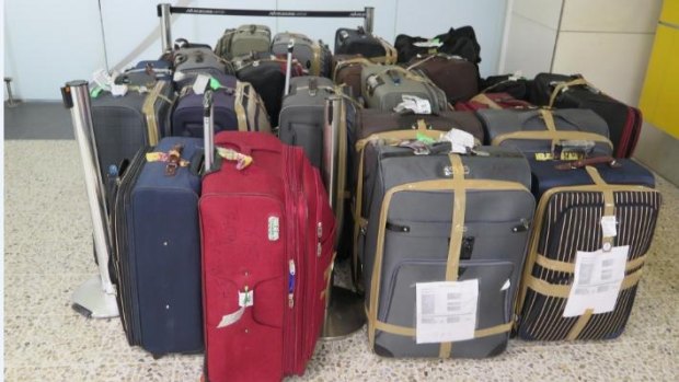 The suitcases  that contained the drug.