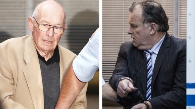 Roger Rogerson (left) and Glen McNamara during their trial for the murder of Jamie Gao during an "inept" drug rip-off.