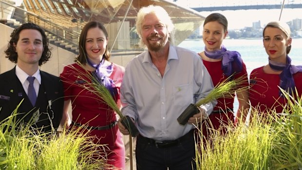 Richard Branson at the launch of Reef Aid, a $100 million three-year initiative to restore the Great Barrier Reef.