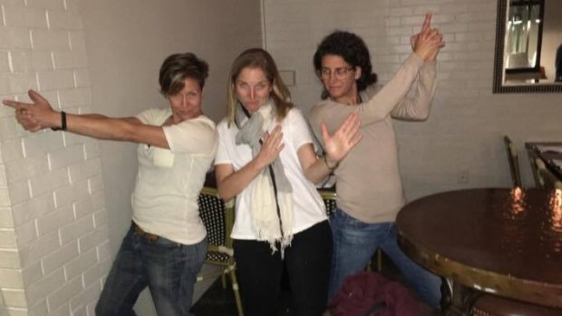 Monica Kenyon, Sonia Ulrich and Marla Saltzer, whose story of spotting a stranger's drink being spiked has turned into an inspirational viral Facebook post.