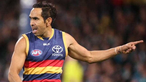 Adelaide forward Eddie Betts, who was racially abused at Adelaide Oval on Saturday night.