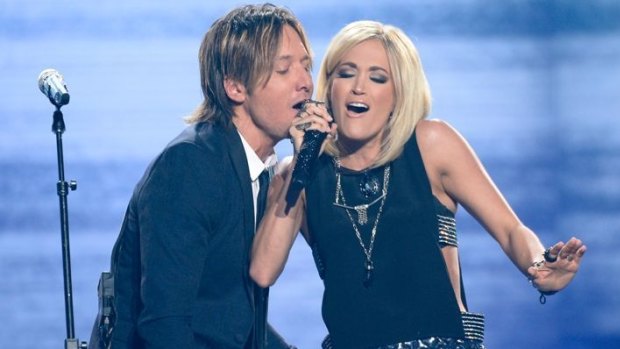 Together again ... Keith Urban and Carrie Underwood will be touring Australia in December.