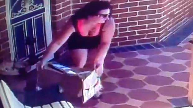 Police have arrested a woman who allegedly stole a Valentine's Day parcel from a front porch in Port Kennedy.