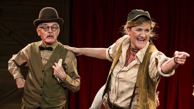 Anthony Gooley and Virginia Gay in the stage show of <i>Calamity Jane</I>.