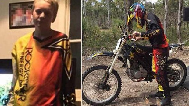 Blake Burke was riding his dirt bike near Mortimer Road and Julimar Road at around 1pm on Sunday.