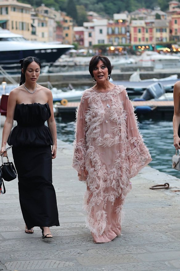 Stephanie Sheperd and Kris Jenner arrive at Kourtney and Travis' wedding.