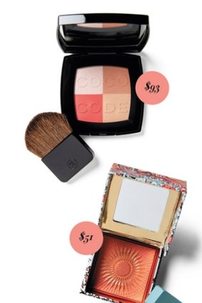 Chanel Blush Harmony in Coco Code, $93. Benefit Blush in GALifornia, $51. Bobbi Brown Pot Rouge for Lips and
Cheeks in Pretty Powerful, $50. 