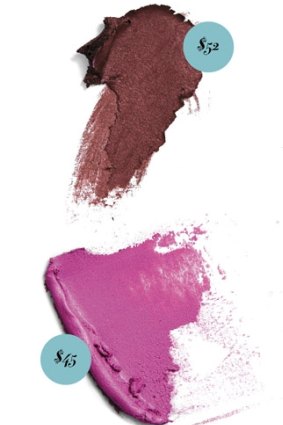 Chanel Longwear Cream Eyeshadow in Pourpre Profond, $52. Shiseido Paperlight Cream Eye Color in Shobu Purple, $45. Make Up For Ever Aqua Cream in Red, $23.