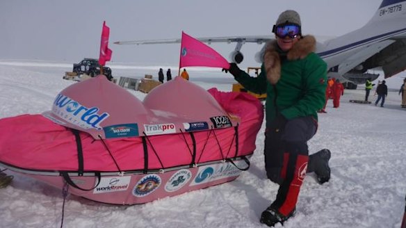 Adventurer Geoff Wilson, pictured on his first trip to the Antarctic. 