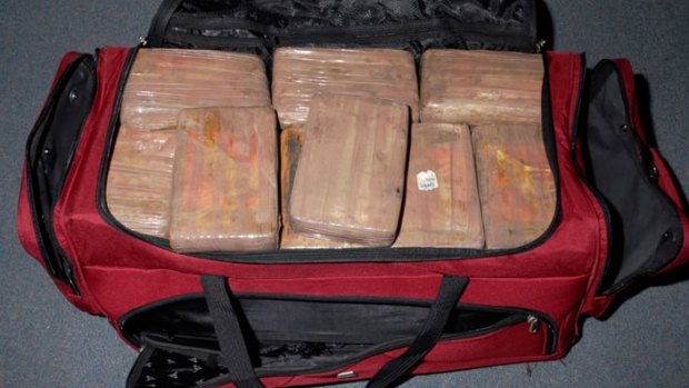 The blocks of cocaine found in the roller.