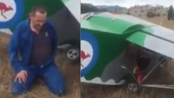 Lucky escape for pilot of self-built plane after crash landing into paddock
