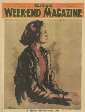 Anne Marie Graham on the cover of Melbourne's <em>Argus</em> magazine in 1945.