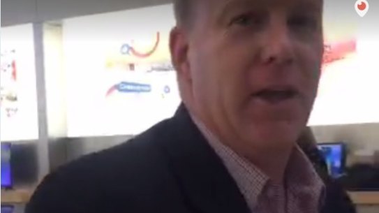 Sean Spicer was confronted by the woman in a DC Apple store.