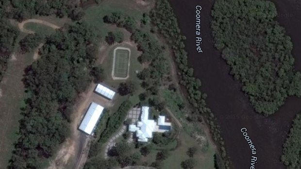 A birdseye view of the property.