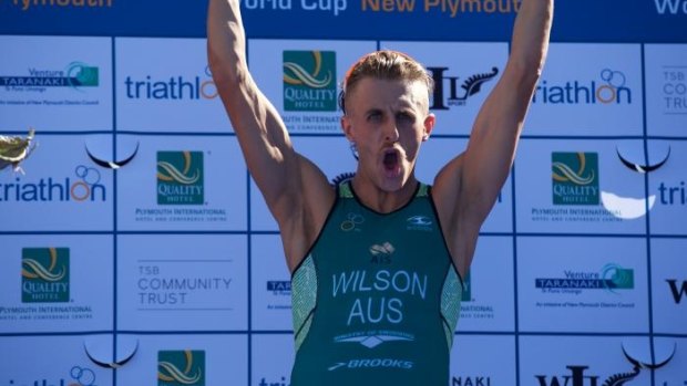 Canberra triathlete Declan Wilson triumphed for his breakthrough World Cup win in New Zealand on Sunday.