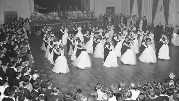 A debutante ball at the Albert Hall in 1956.