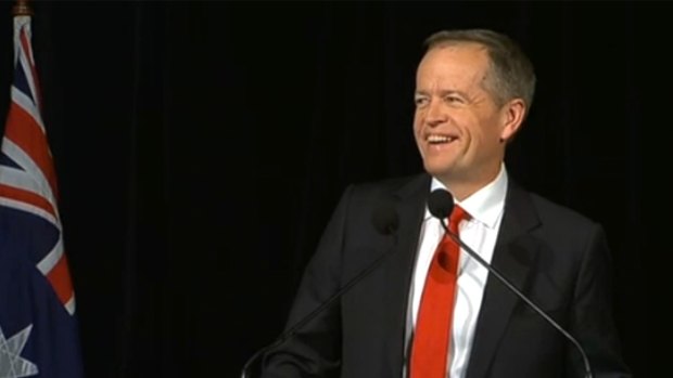 Bill Shorten said the government didn't have a mandate in his election night speech.