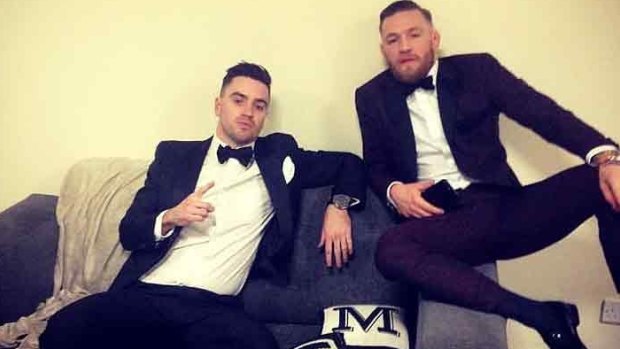 Suited up: Tim Simpson and Connor McGregor
