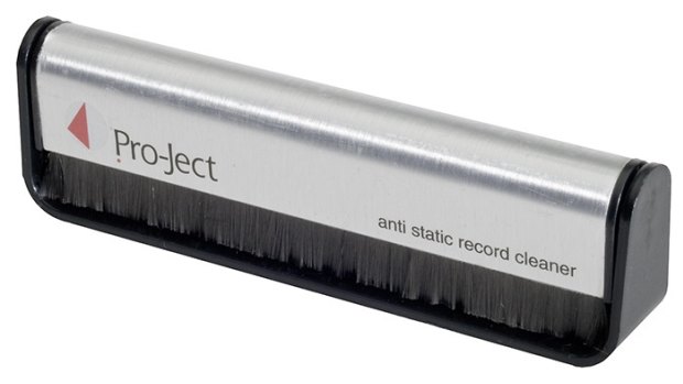 Pro-Ject's anti-static brush will get into the grooves and clean the grunge.