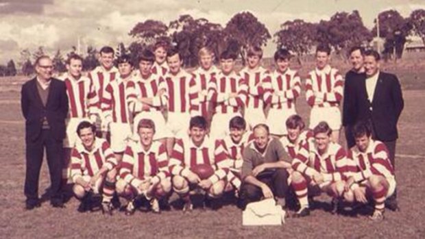 GWS chairman Tony Shepherd, the blond in the middle of the back row, in his playing days for South Woden.