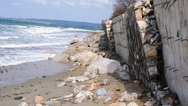 Turkish authorities are struggling to repair storm damage at Anzac Cove.