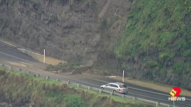 Landslides on the Great Ocean Road.
