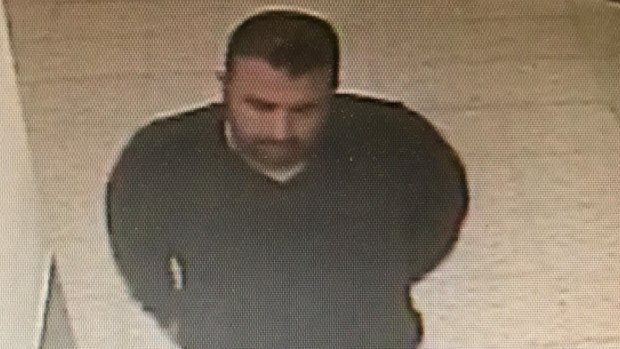 The man wanted over attempted sexual assault on 12-year-old in Bass Hill, captured on CCTV footage.