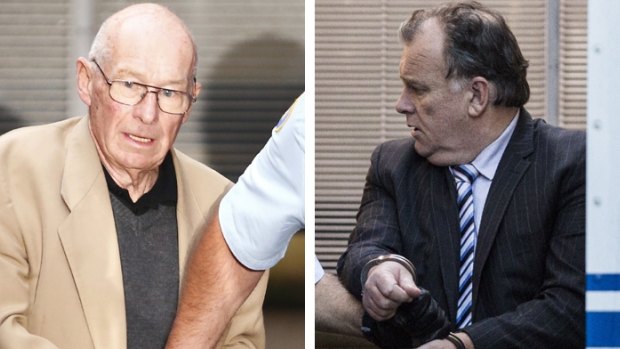 Roger Rogerson (left) and Glen McNamara during their trial for the murder of Jamie Gao during an "inept" drug rip-off.