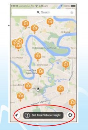 A screenshot of Brisbane City Council's Bridge Strike Project Smart Phone App.