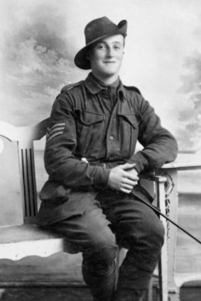 Sergeant William Charles Groves of 14th Battalion. He was an 18-year-old teacher before enlisting in 1915.