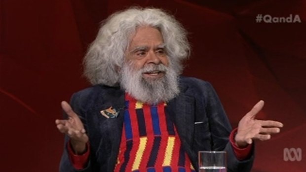 Actor Jack Charles on ABC's Q&A.