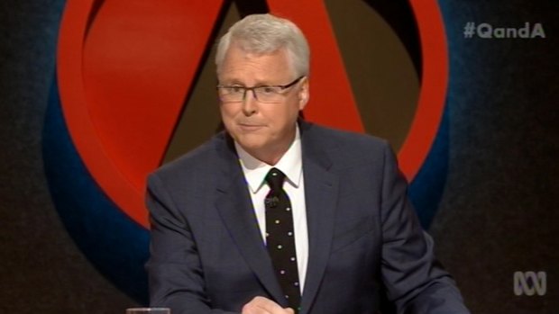 "I don't think the program should or ought to be involved in public controversy" ... Tony Jones, host of ABC's outspoken panel show <i>Q&A</i>.