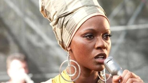 Zoe Saldana as Nina Simone in a scene from 'Nina'.