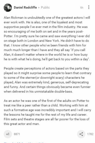 alan rickman daniel radcliffe posts